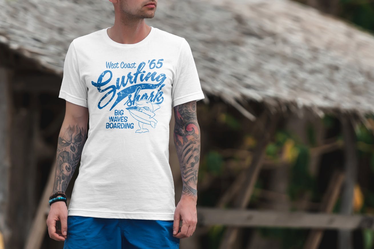 度假系列-女士性感背心印花图案设计图样机素材库精选v3 T-Shirt Mockup Vacation Edition Vol. 3插图(7)