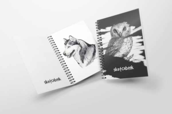 A5规格活页记事本样机 A5 Spiral Notebook Mockups