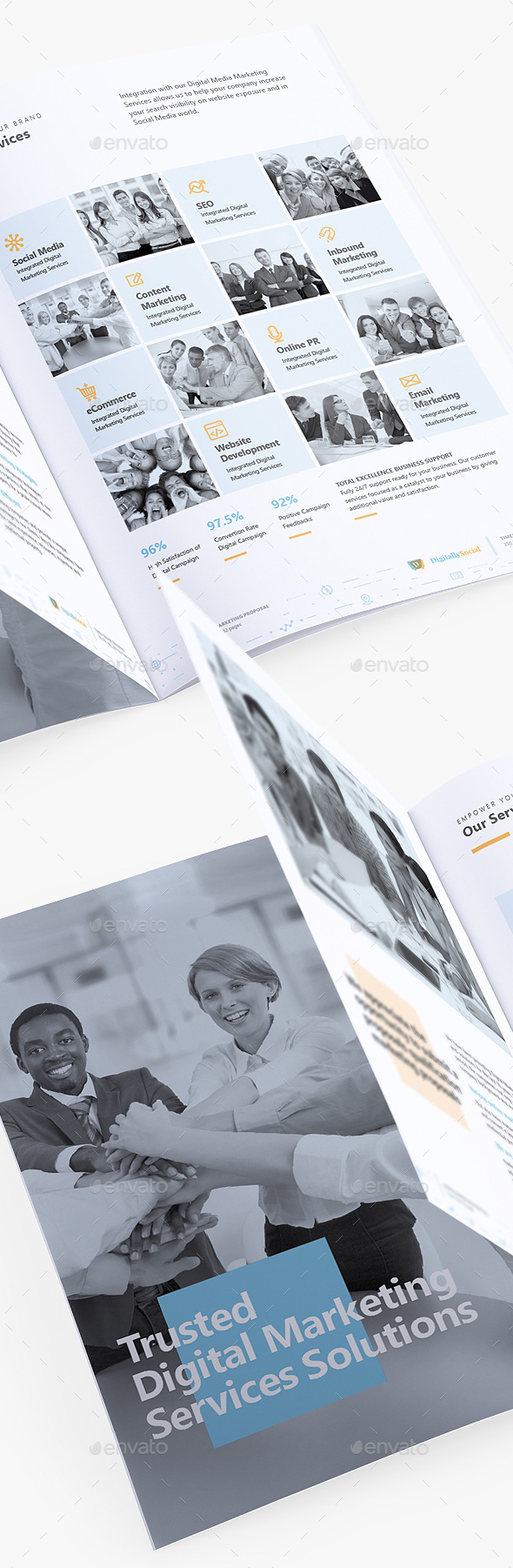 极简主义数字营销类杂志模板下载 Clean Digital Marketing Proposal[indd]插图(1)