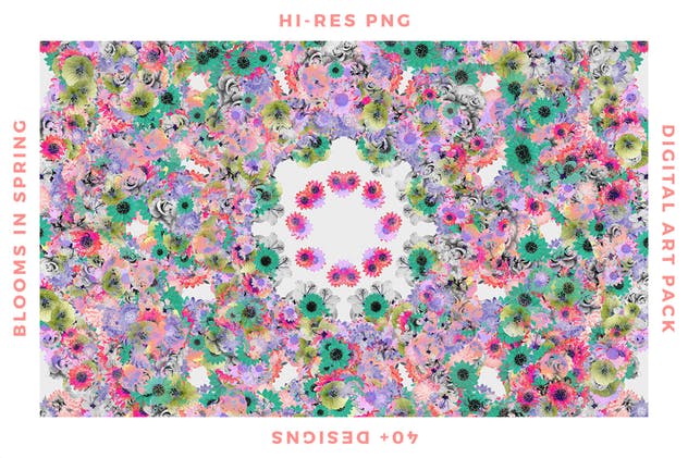 梦幻春天花卉图案纹理合集 Blooms in Spring插图(11)