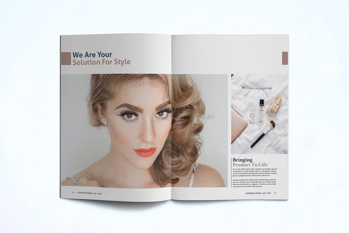 时装订货画册/新品上市产品素材库精选目录设计模板v4 Lookbook Template插图(6)