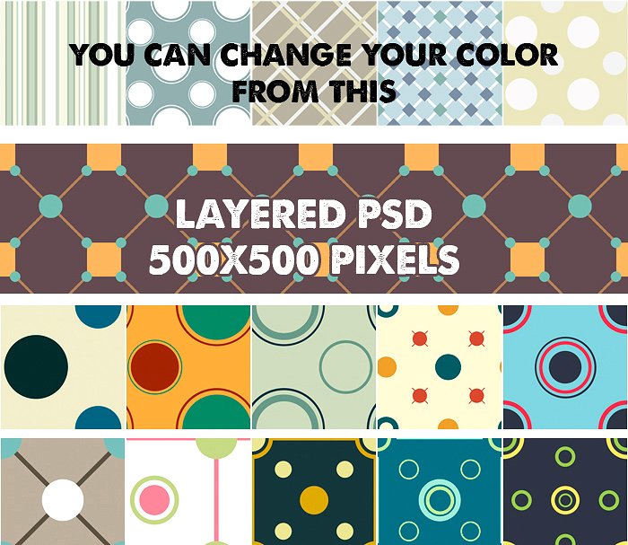 55款无缝几何图案 55 Seamless Patterns插图(2)