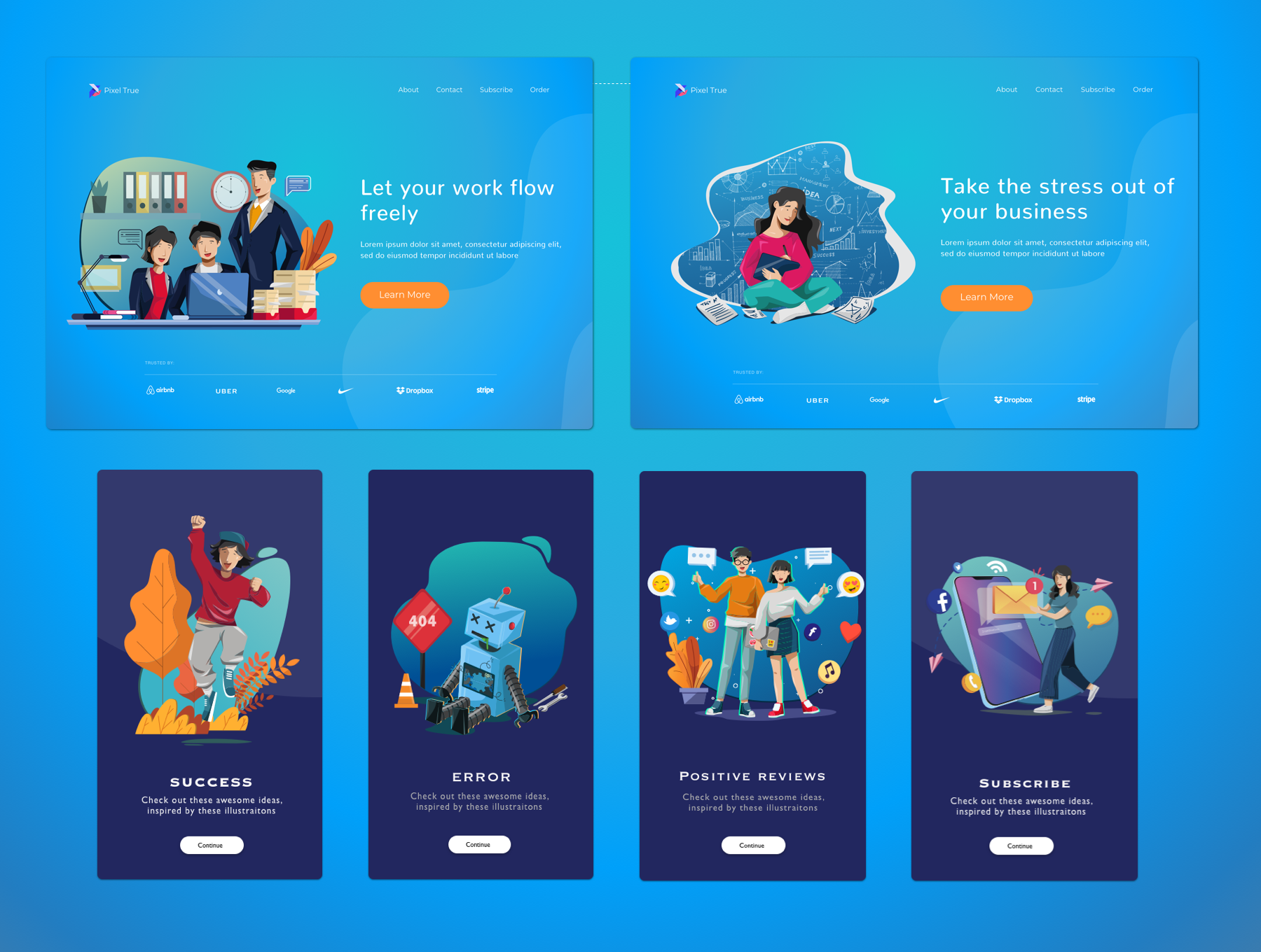 素材库下午茶：鼓励正能量主题矢量插画素材库精选合集插图(6)