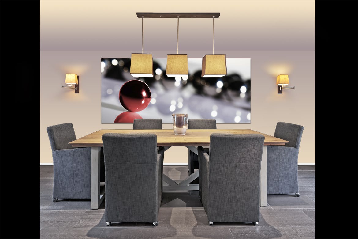 奢华餐桌场景画框样机素材库精选模板 Dining_Table_Mockup插图(5)
