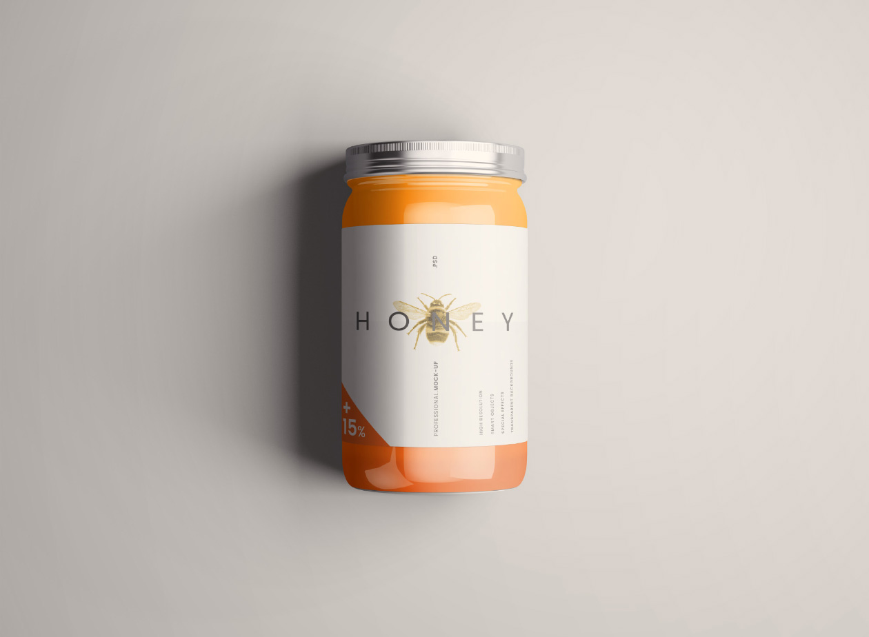 食品玻璃罐外观设计样机PSD模板 Standard Glass Jar Mockups插图(9)