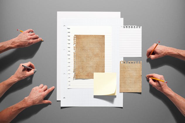 设计创作工作室场景生成器 Sketchbook / Stationery Scene Creator Mock-up插图(4)