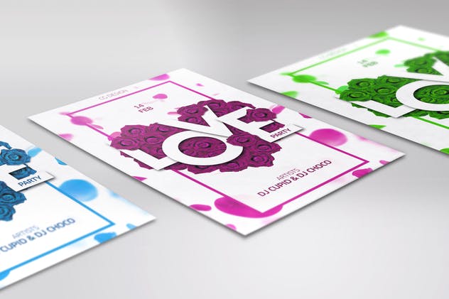 爱情情人节主题创意海报模板设计 Love Flyer插图(3)