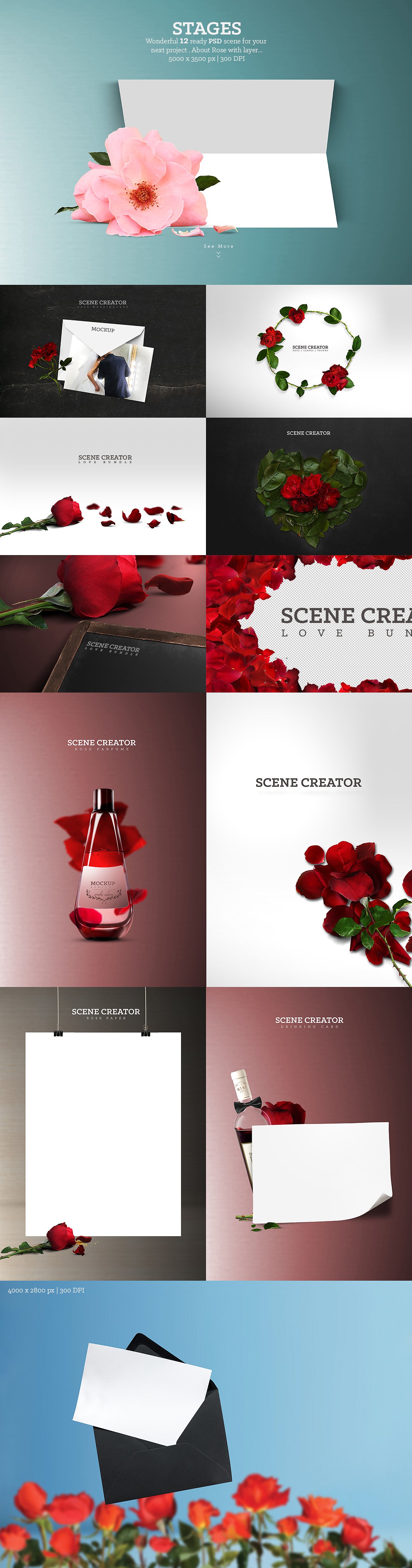 浪漫爱情(情人节)玫瑰花素材大合集1.6G[psd,eps,png]插图(3)