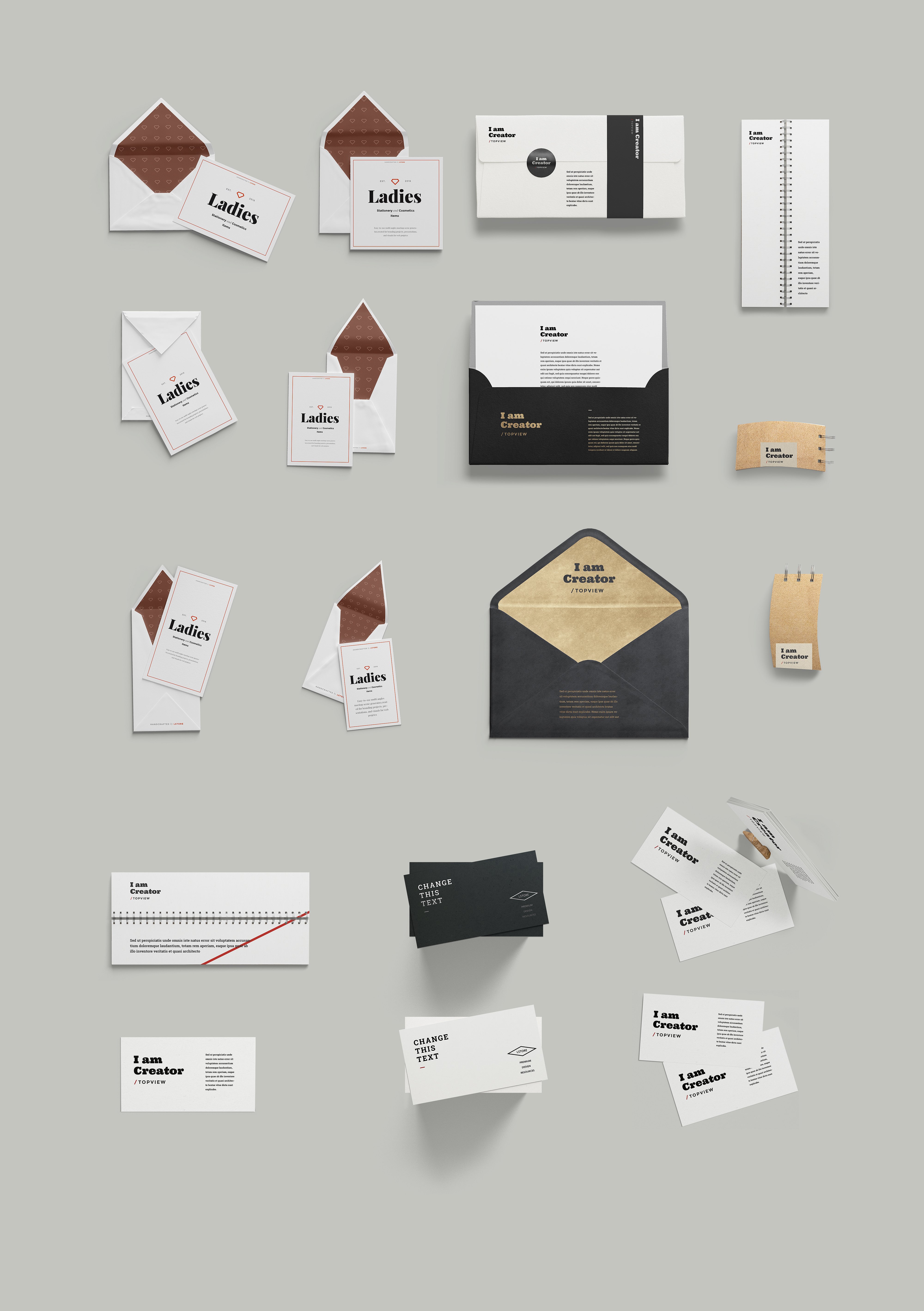 8.3GB超容量女性小物样机素材 Girly Stationery Mockup Creator（高清实物元素+场景样机）插图(41)
