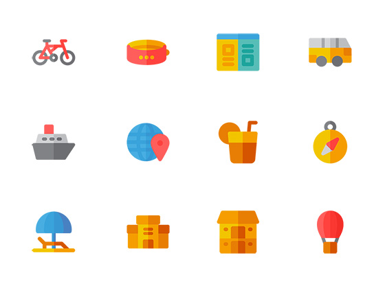 50 枚旅行扁平图标素材之家精选sketch素材