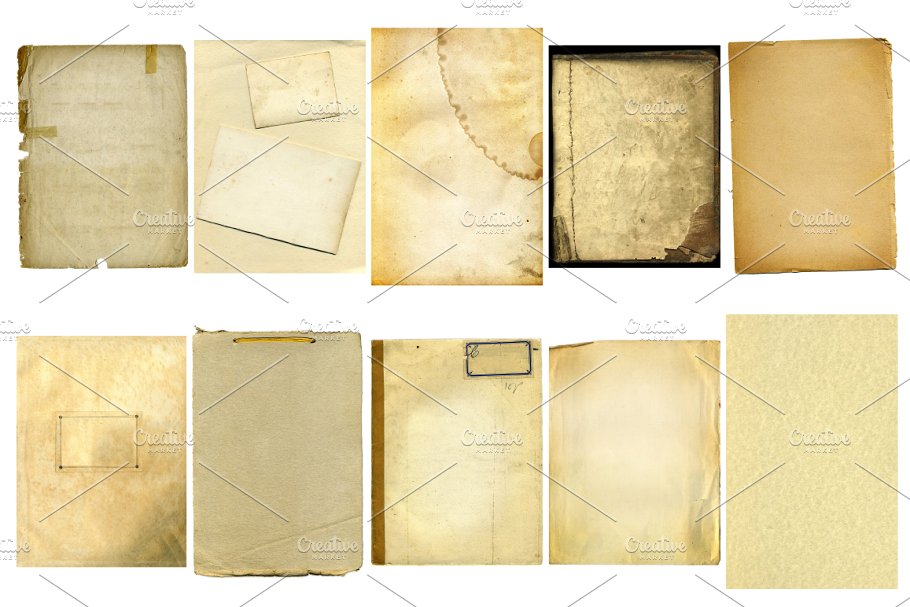 多元素混合纸张纹理 Mixed Paper Textures插图(3)