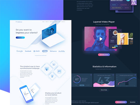 Addstract 着陆页素材之家精选sketch素材