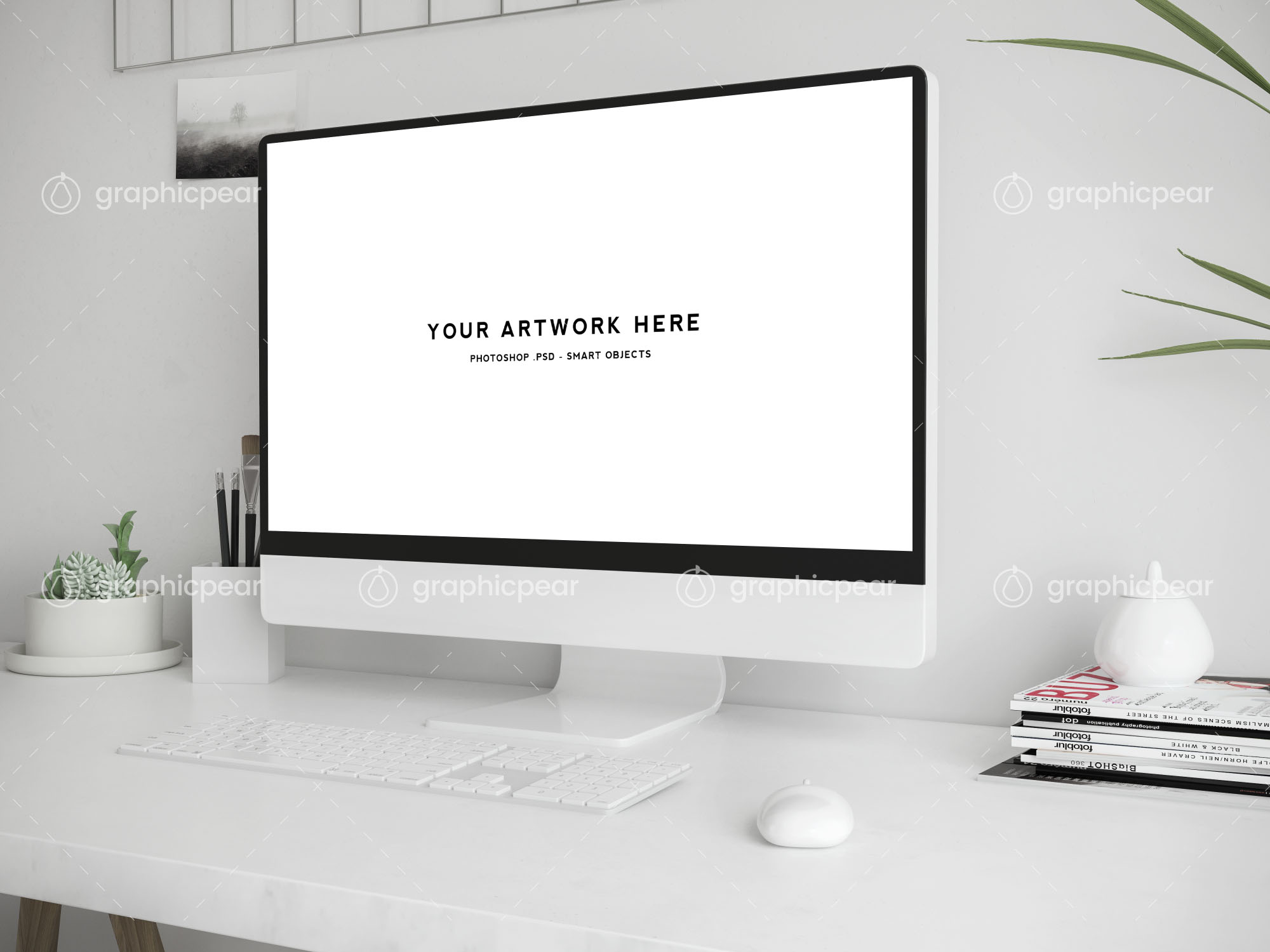 Mac台式电脑办公场景样机插图(3)