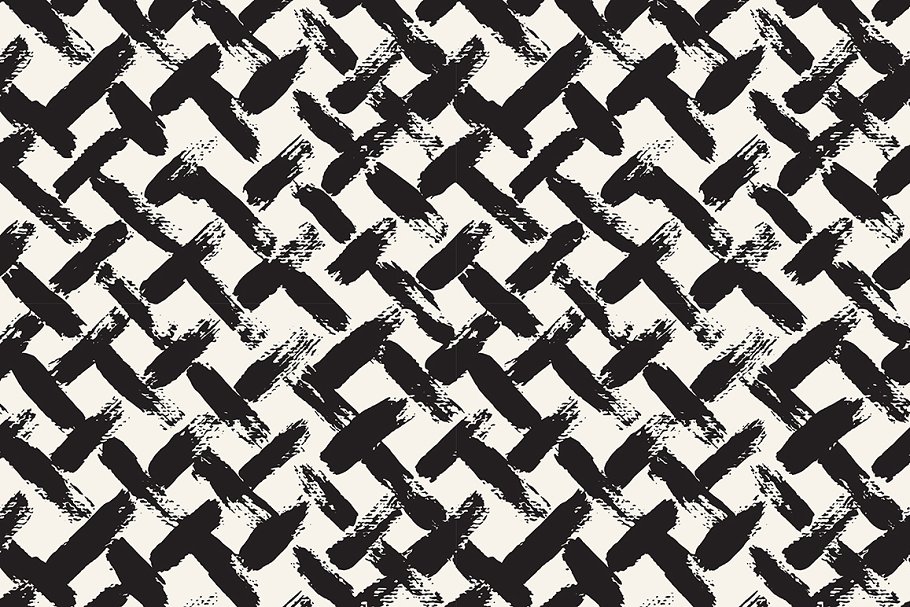 手绘画笔图案无缝纹理 Painted Seamless Patterns Set 2插图(1)