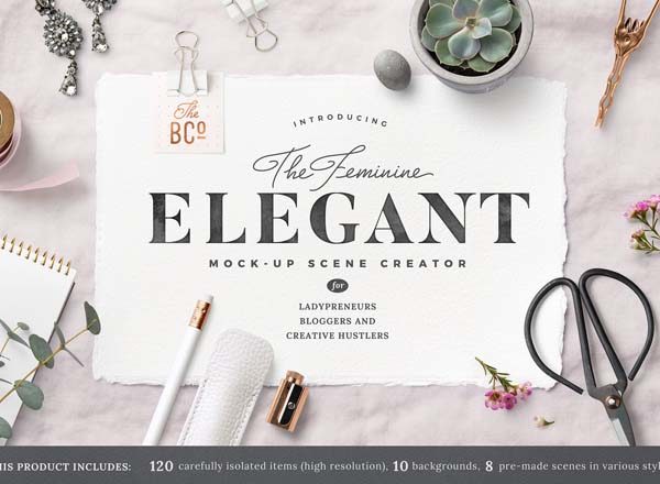 120+优雅女性化场景Mockups打包下载 3.2G [psd,jpg]