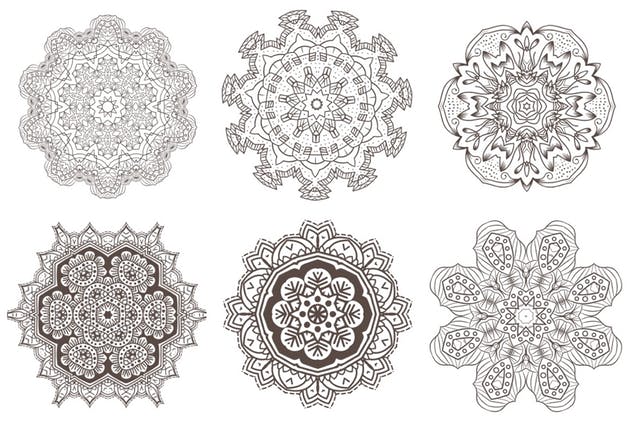 69组曼陀罗矢量复杂图形集 69 Vector Mandala – All Kinds of Complexity Set插图(2)