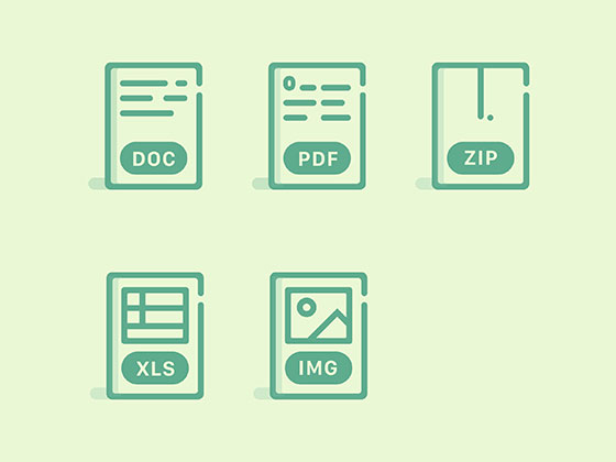 清新文件类型图标素材之家精选sketch素材