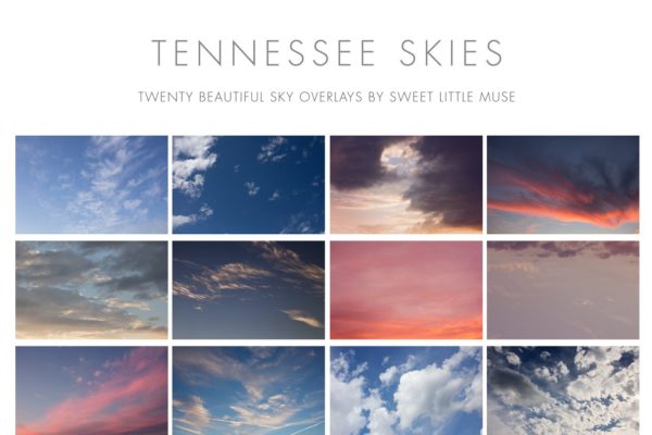 20种高分辨率天空叠层背景素材 Tennesee Skies – Sky Overlays