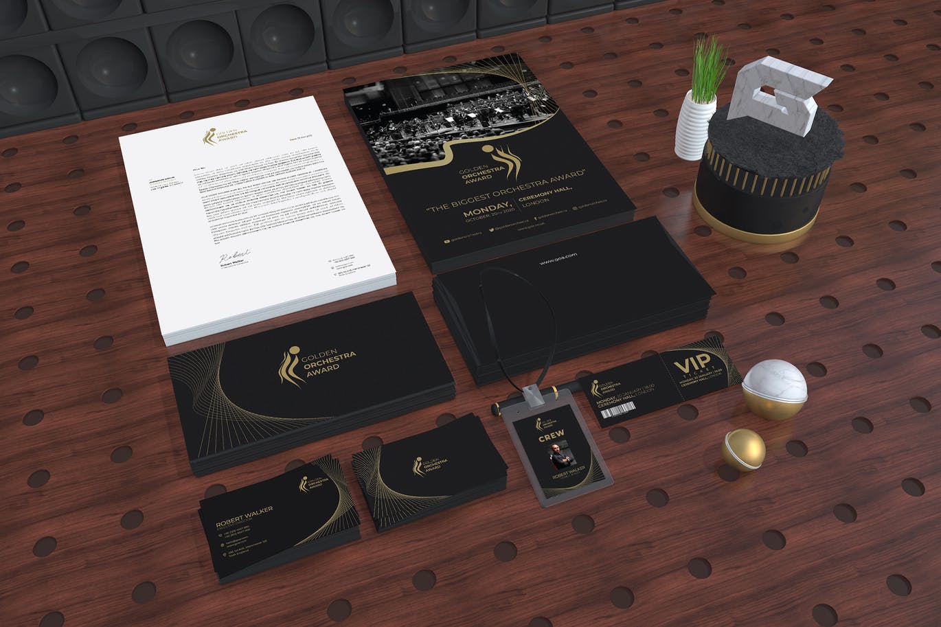 颁奖典礼公司年会办公用品奖品设计套件 Award Ceremony Package Identity插图