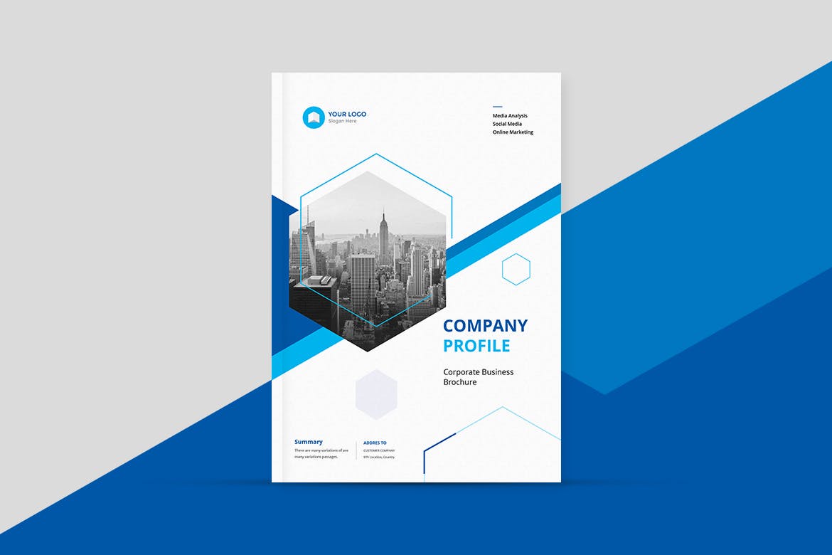 时尚简约高端的公司简介企业品牌手册楼书画册杂志设计模板插图(5)