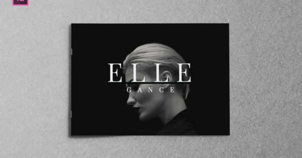 A5尺寸横版创意品牌画册素材库精选Lookbook设计模板 ELLEGANCE – A5 Landscape Lookbook template