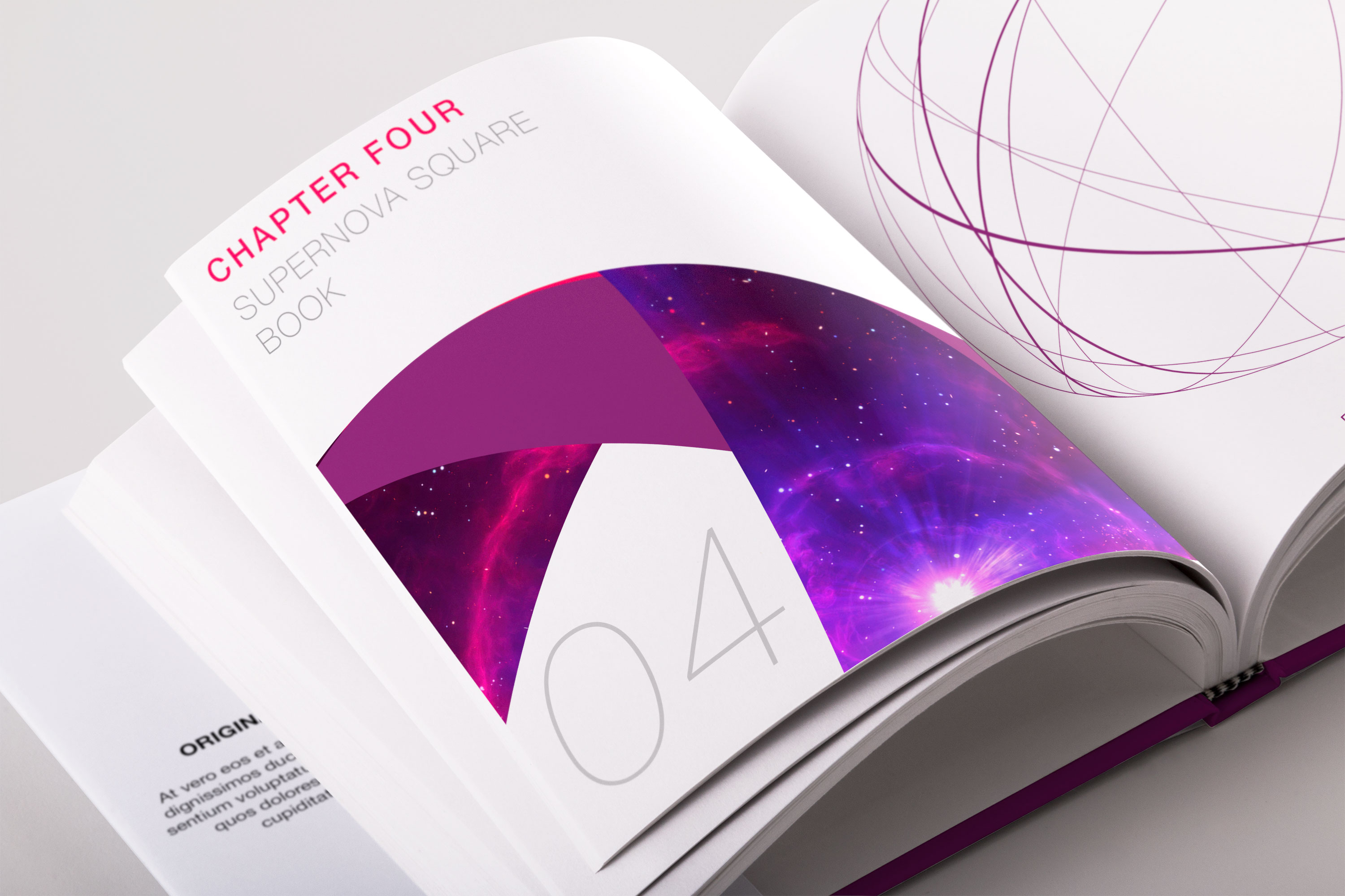 精装小方格图书内页设计印刷效果图PSD样机02 Hardcover Small Square Book PSD Mockup 02插图