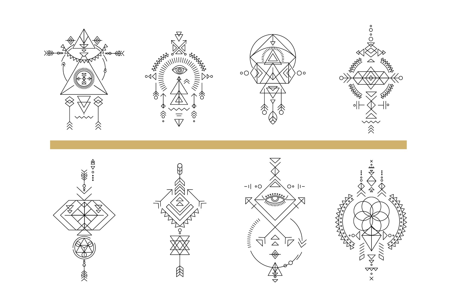 神圣几何图形设计素材集[Logo模板/图案/图标] Esoteric Sacred Geometry Huge Bundle插图(6)