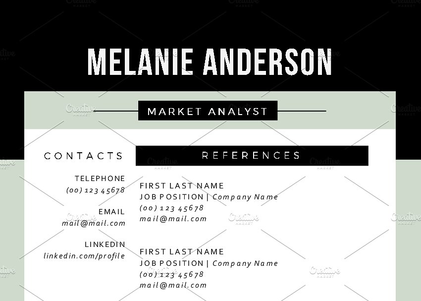 经典实用三合一简历模板 3 in 1 modern 2 pages resume pack插图(3)