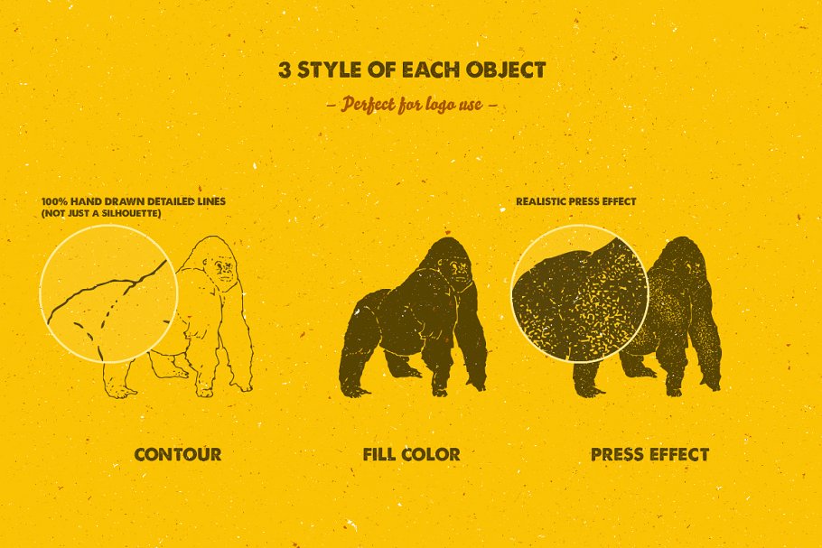 58种手绘动物矢量图形合集 58 Hand Drawn Animal Pack插图(1)