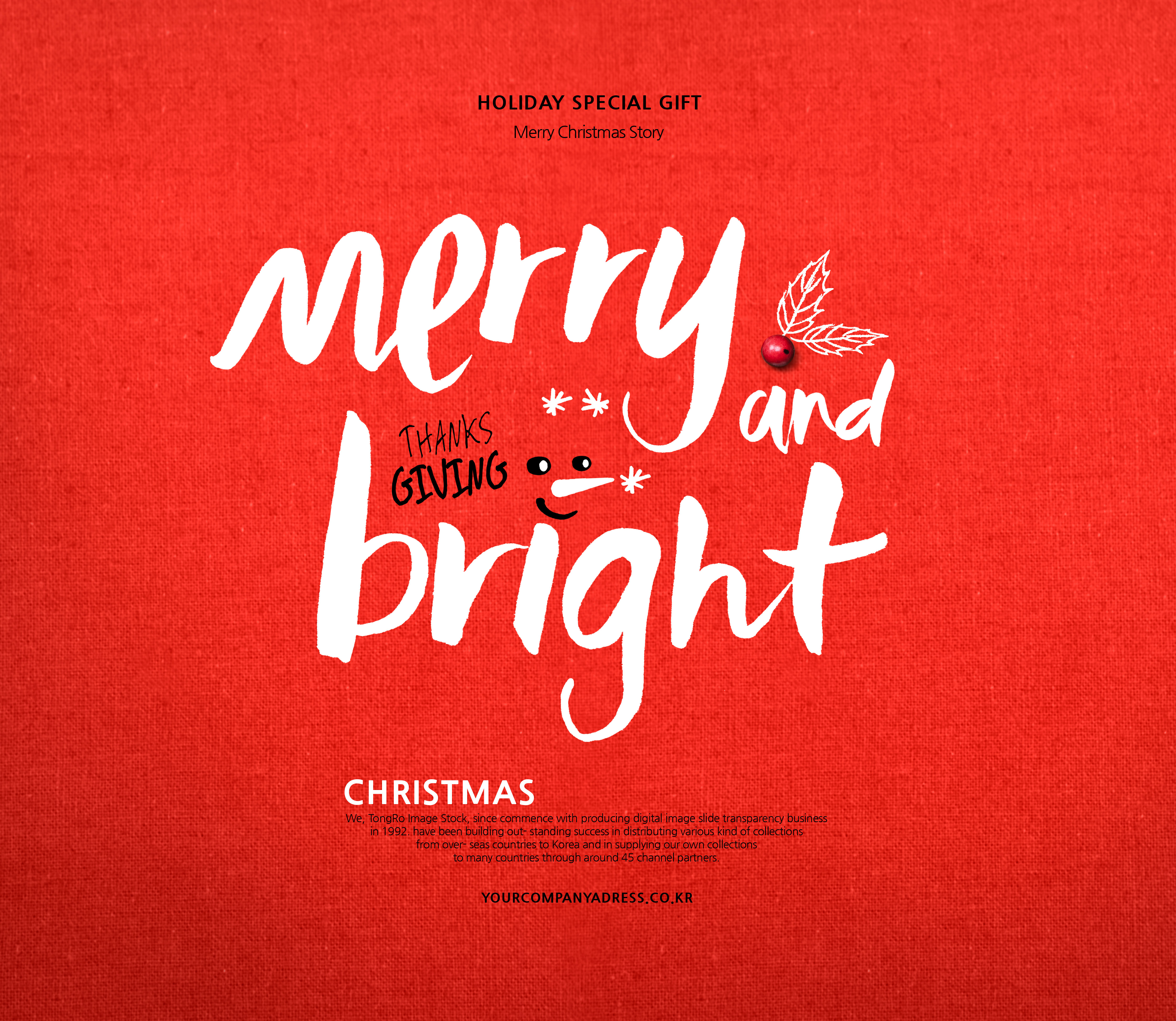 圣诞&新年主题海报/传单贺卡/设计psd素材插图