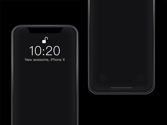 iPhone X 深空灰模型素材之家精选sketch素材