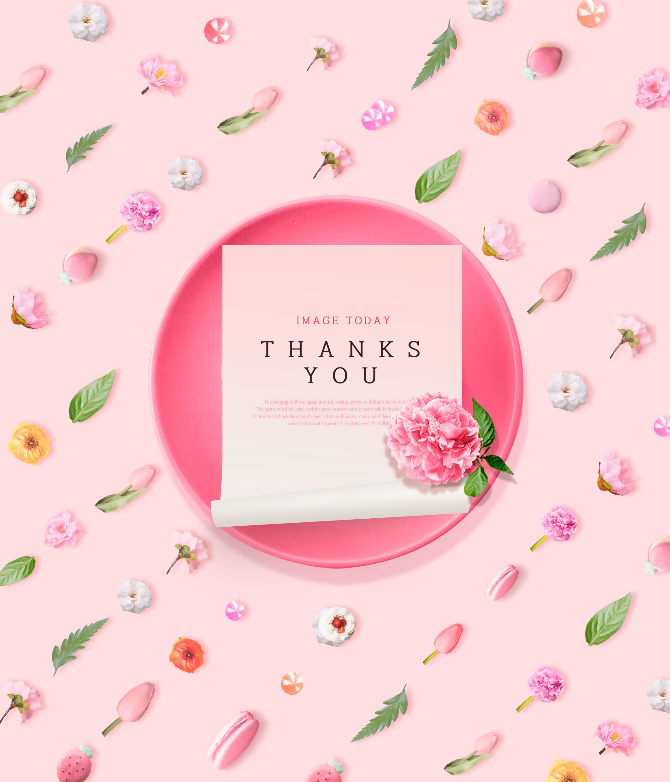 三八女神节感恩主题海报贺卡psd素材插图