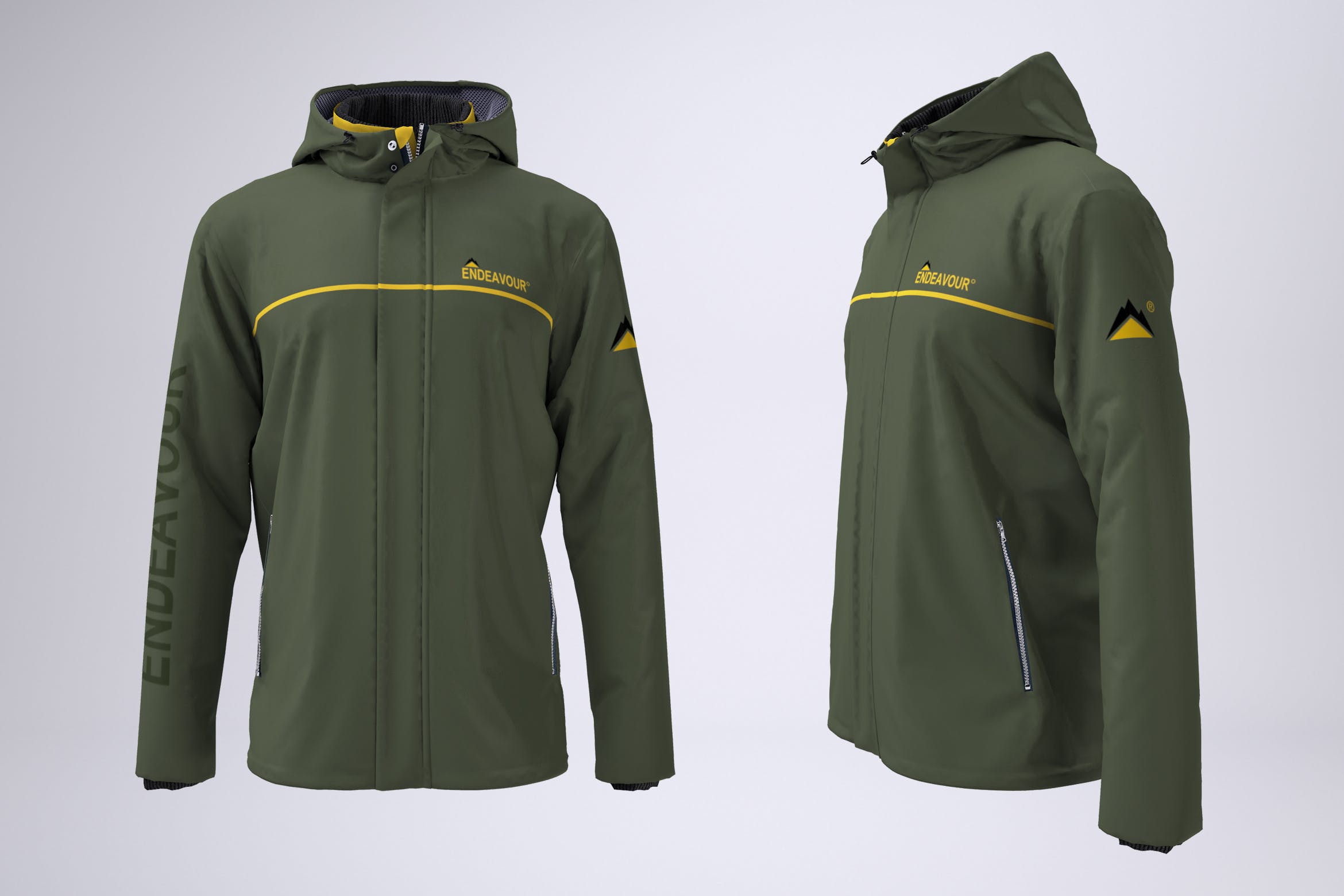 户外夹克外观设计效果图样机 Jacket Mock-Up插图