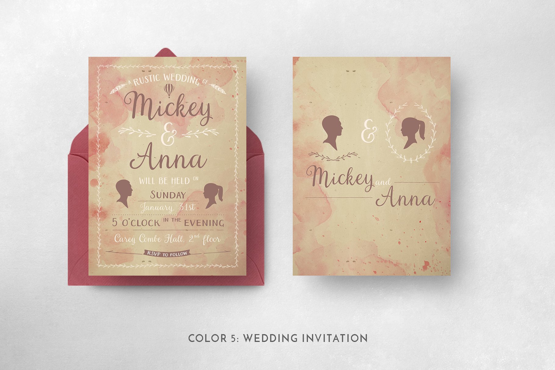 经典水彩邀请卡模板 Classic Watercolor Suite插图(8)