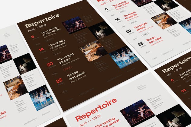 日程表活动海报设计模板 Schedule Poster Template #7插图(4)