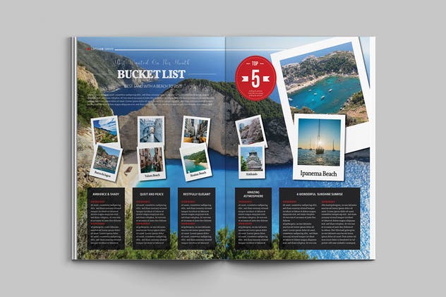 旅行风景主题杂志排版模板 Traveling Magazine插图(12)