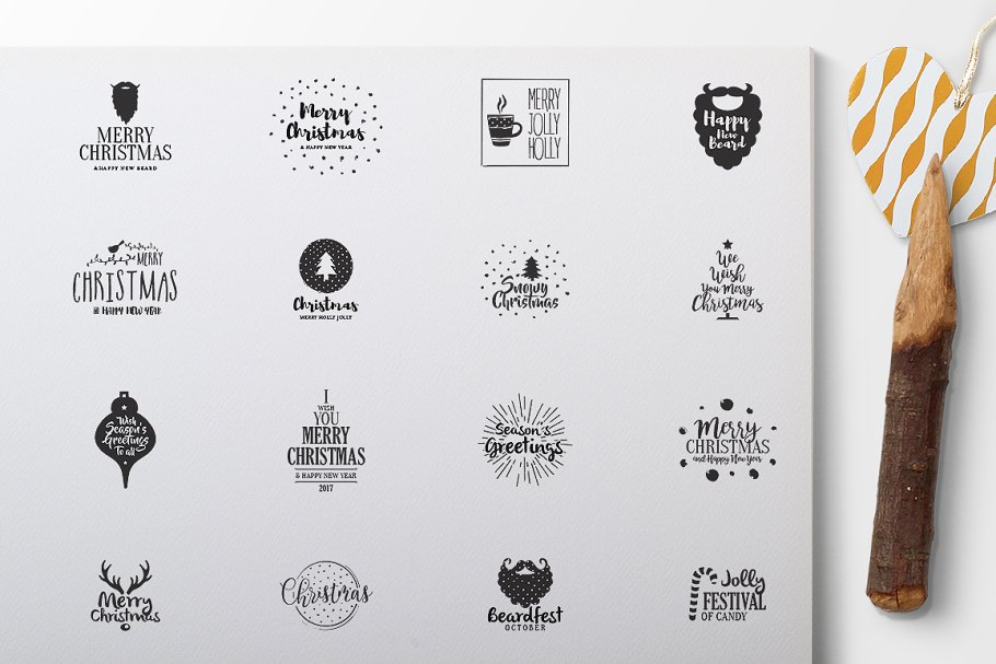 圣诞节主题设计项目素材库 Christmas Graphics Bundle插图(13)