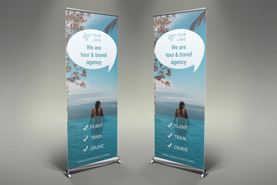 旅行指南易拉宝banner海报模板插图(3)