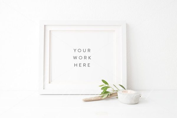 艺术画相框样机 8×10" Art frame mock up – botanical