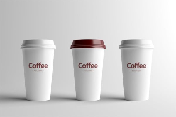 中等尺寸咖啡纸杯样机展示模板 Paper Coffee Cup Mock-Up – Medium
