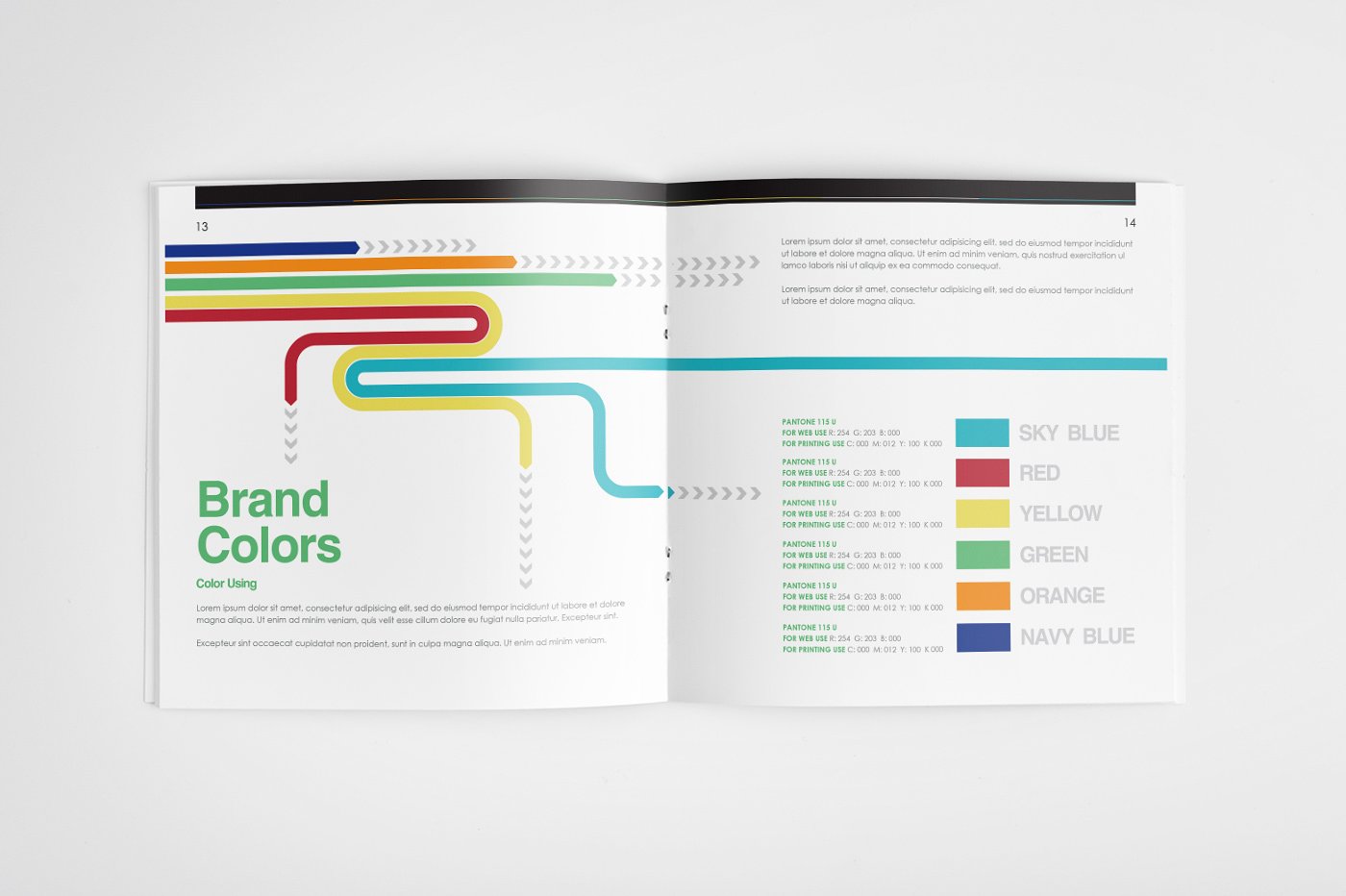 一套颜色丰富的品牌画册模板下载[indd]插图(14)