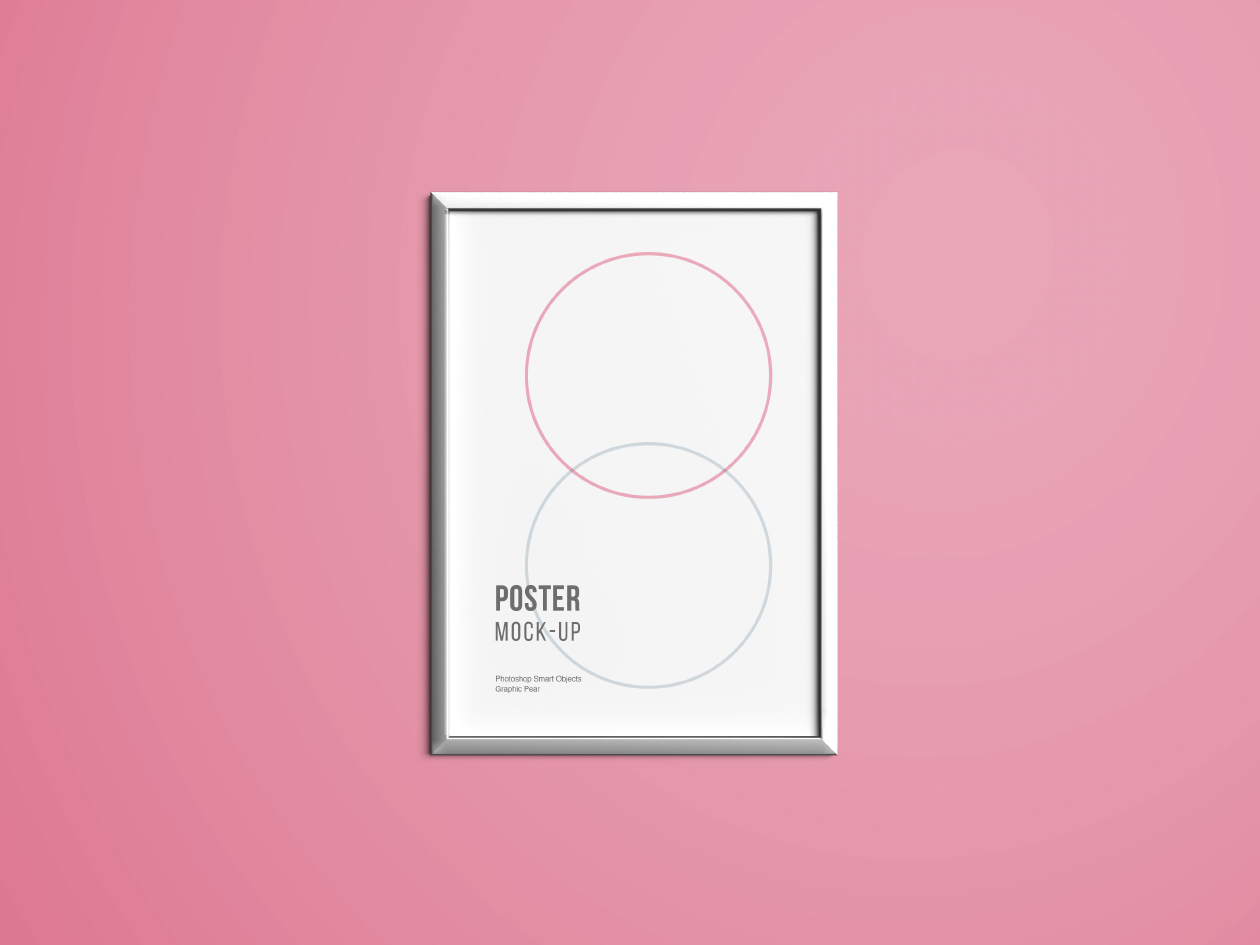 精装海报画框样机模板素材 Smart Poster Mockup插图(2)