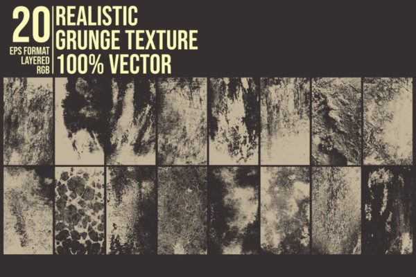 残旧墙壁墙体纹理素材合集 Rusty Wall Texture Vector eps