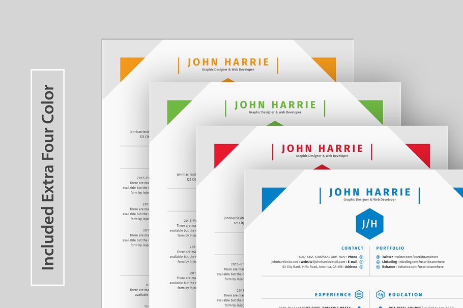 极简主义创意简历设计模板 Minimal Curriculum Vitae插图(3)