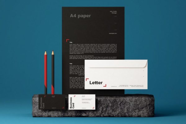 品牌VI设计常用办公用品展示素材库精选模板v3 Stationery Mock-Up Template