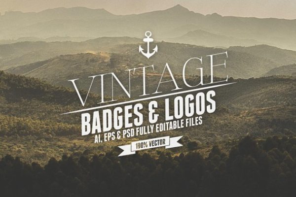复古风格徽标&amp;Logo设计模板v3 Vintage Badges &amp; Logos Vol.3