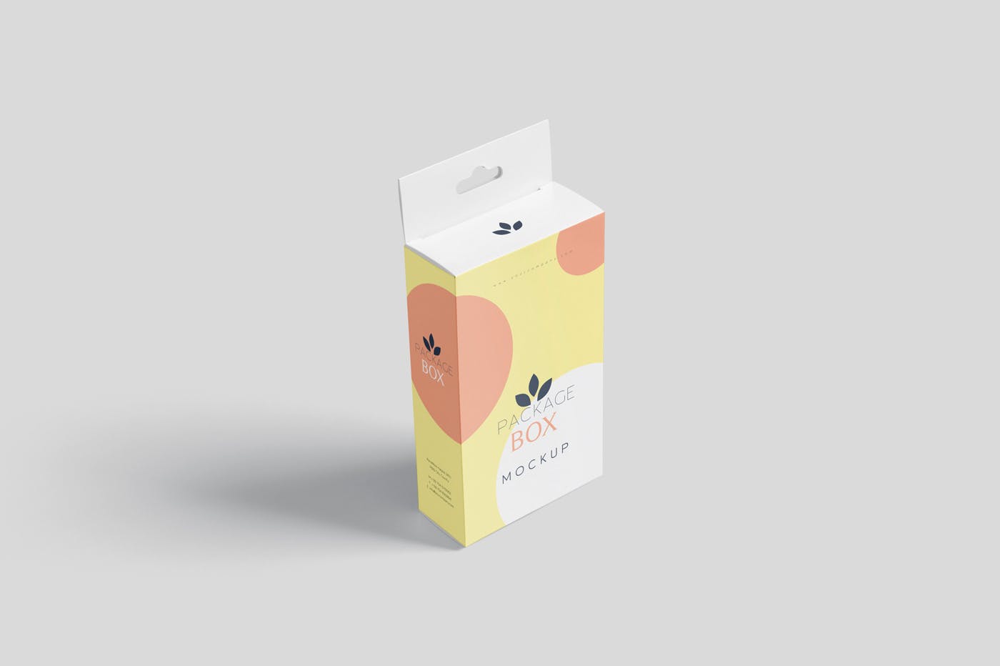 带挂耳设计扁平矩形产品包装盒效果图素材库精选 Package Box Mockup Set- Flat Rectangle with Hanger插图(4)