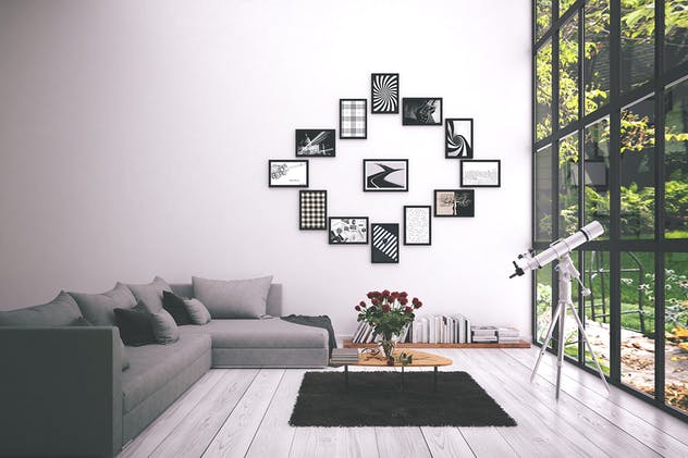 摄影艺术作品墙样机Vol.2 Picture Art Mockup [Vol 2]插图(1)