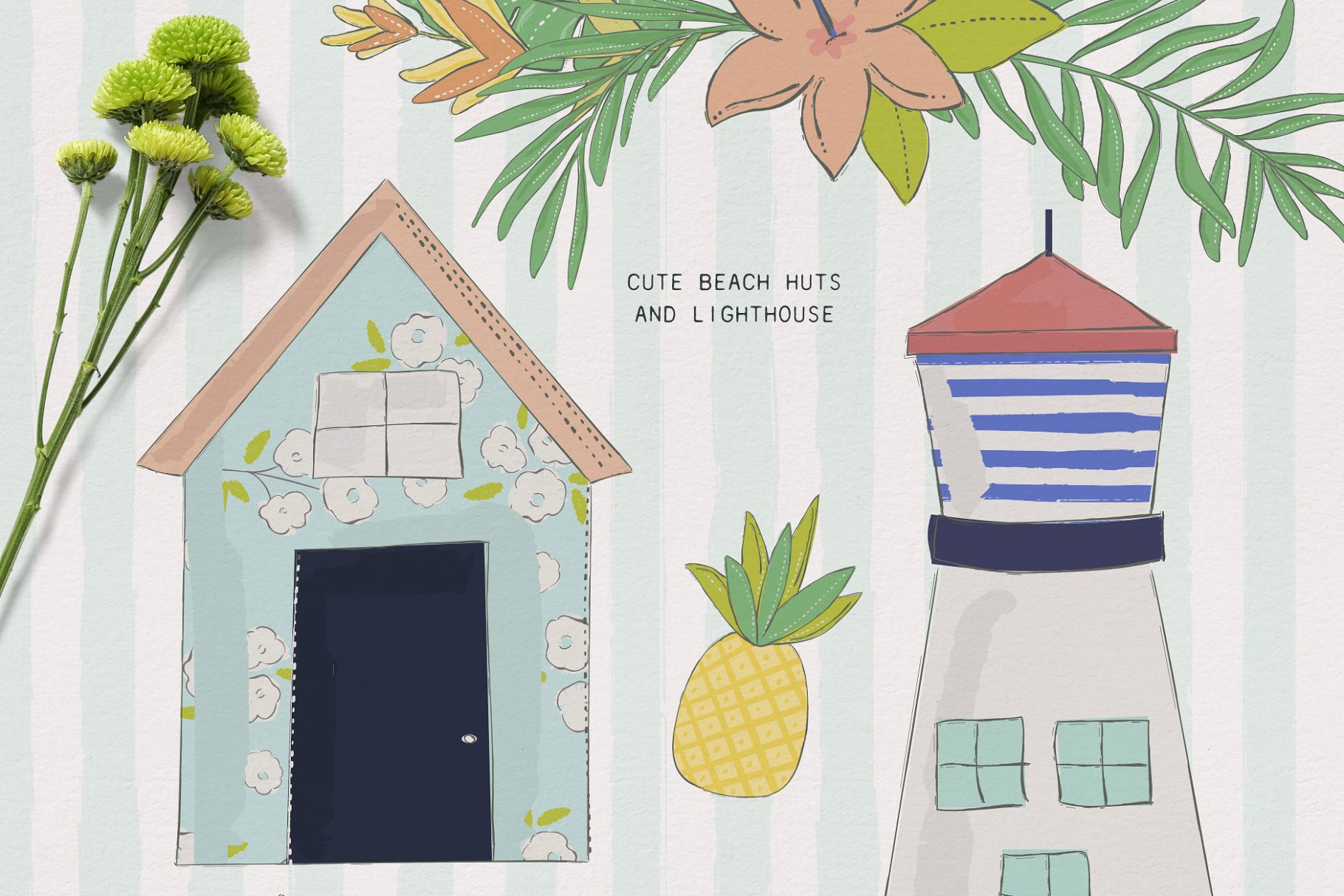 夏日少女心水彩手绘插画 Summer Vacation插图(2)