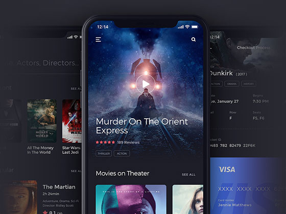 Kino 电影应用界面素材之家精选sketch素材